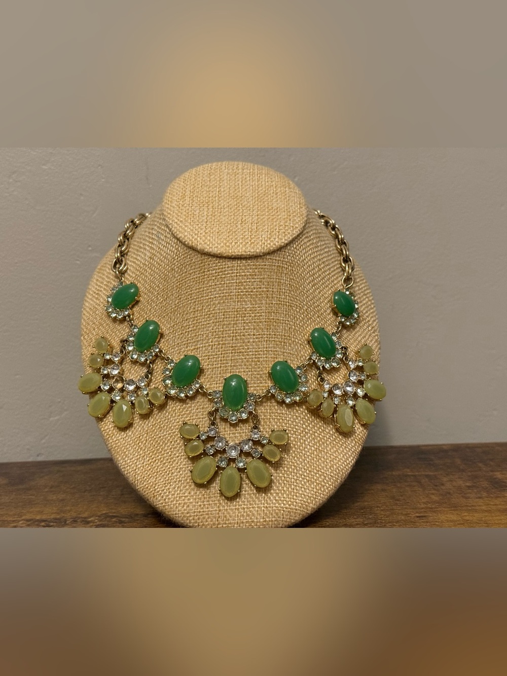Green Statement Bib Necklace - Women Jewelry